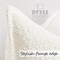 White Color Simple Imitation Lamb Wool Loop Yarn Texture Throw Pillow Covers 18x18 inch Set of 2 Decorative Couch Cushion Case for Chair Sofa Bedroom Living Room Home Decor